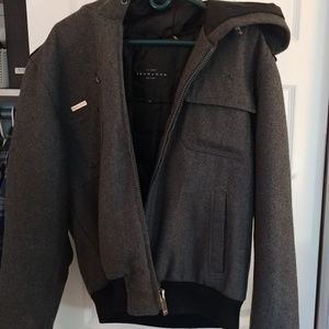 Sean John Hooded Wool Military style Jacket